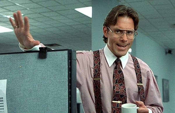 The terrible boss, Bill Lumberg, from the classic Mike Judge comedy Office Space.